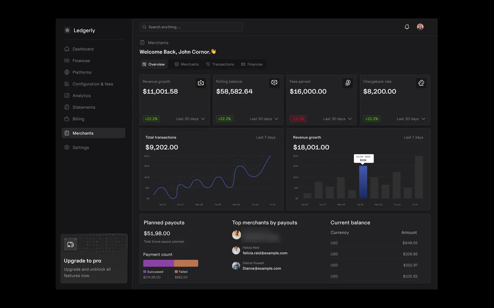 Ledgerly: Merchant payments and payouts